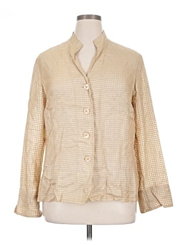 Jones New York Collection Long Sleeve Silk Top (view 1)