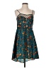Xhilaration 100% Polyester Tropical Teal Cocktail Dress Size S - photo 1