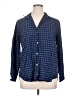 Grayson 100% Cotton Checkered-gingham Blue 3/4 Sleeve Button-Down Shirt Size XL (5) - photo 1