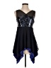 Roz & Ali Graphic Blue Cocktail Dress Size S - photo 1