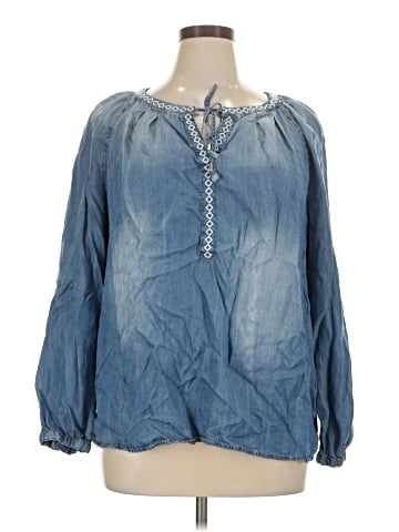 Vintage America Blues Long Sleeve Blouse (view 1)