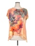 Westbound 100% Polyester Floral Orange Short Sleeve T-Shirt Size XL - photo 1