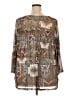 Bobbie Brooks Brown Green 3/4 Sleeve Blouse Size 2X - photo 2