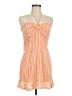 Speechless Stripes Orange Casual Dress Size M - photo 1