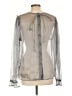 Free People 100% Polyester Metallic Silver Long Sleeve Blouse Size L - photo 2