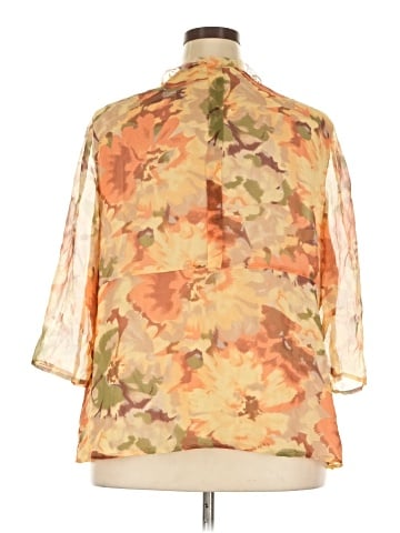 Coldwater Creek 3/4 Sleeve Silk Top (view 2)