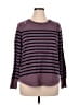Liz Claiborne Stripes Purple Pullover Sweater Size 0X - photo 1