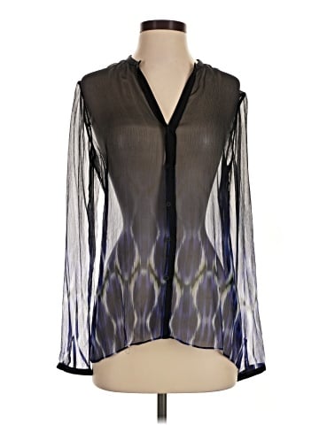 Elie Tahari Long Sleeve Silk Top (view 1)