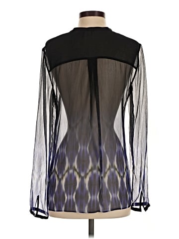 Elie Tahari Long Sleeve Silk Top (view 2)