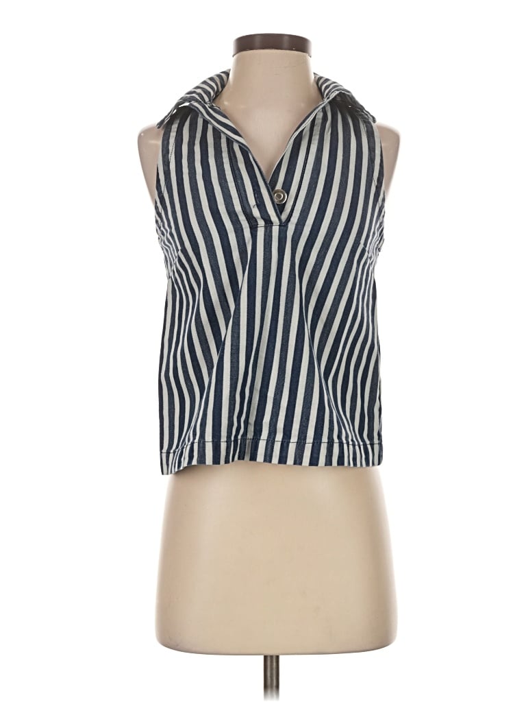 Pre-owned Aligne Sleeveless Blouse In Blue