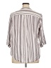 Torrid 100% Modal Stripes Gray 3/4 Sleeve Button-Down Shirt Size 1X Plus (1) - photo 2