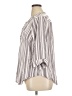 Torrid 100% Modal Stripes Gray 3/4 Sleeve Button-Down Shirt Size 1X Plus (1) - photo 5
