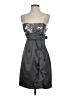 Sequin Hearts Metallic Silver Cocktail Dress Size 1 - photo 1