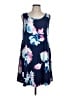 Unbranded Floral Blue Casual Dress Size L - photo 1