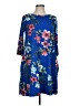 Eldridge Print Blue Casual Dress Size L - photo 1