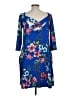 Eldridge Print Blue Casual Dress Size L - photo 2