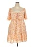 Arula 100% Polyester Orange Casual Dress Size 2X - photo 1