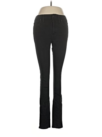 Madewell Tall 9" Mid-Rise Skinny Jeans in ISKO Stay Black&trade; (view 1)