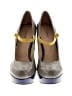 Express Color Block Gray Heels Size 10 - photo 2