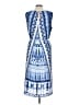 Dana Buchman Print Blue Casual Dress Size L - photo 2