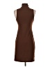 No Comment Solid Brown Casual Dress Size M - photo 2