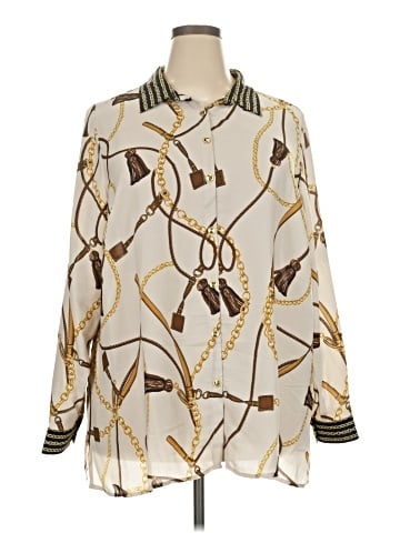 Roz & Ali Long Sleeve Blouse (view 1)