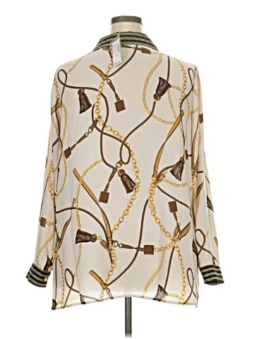 Roz & Ali Long Sleeve Blouse (view 2)