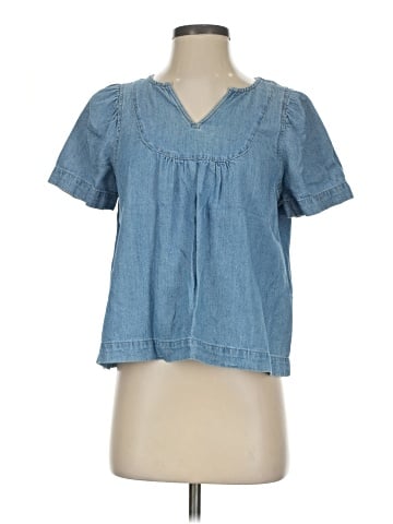 Madewell Denim Popover Swing Top (view 1)