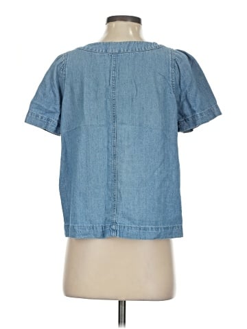 Madewell Denim Popover Swing Top (view 2)