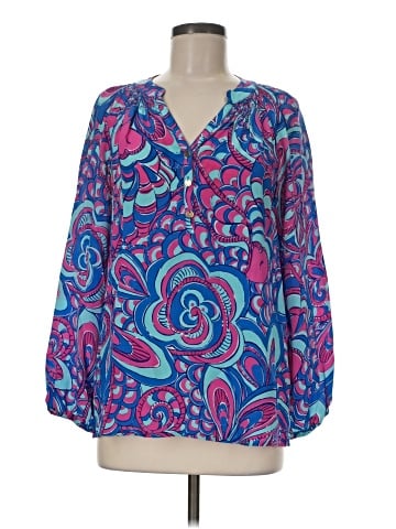Lilly Pulitzer 3/4 Sleeve Silk Top (view 1)