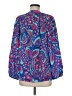 Lilly Pulitzer 100% Silk Paisley Blue 3/4 Sleeve Silk Top Size M - photo 2