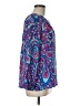 Lilly Pulitzer 100% Silk Paisley Blue 3/4 Sleeve Silk Top Size M - photo 4