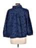 Chico's Polka Dots Blue 3/4 Sleeve Button-Down Shirt Size L - photo 2