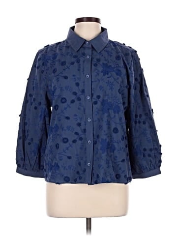 Chico's 3/4 Sleeve Button-Down Shirt (view 1)