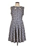 Aryeh 100% Polyester Argyle Blue Cocktail Dress Size L - photo 1
