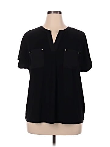 Anne Klein Short Sleeve Blouse (view 1)