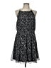 Nine West 100% Polyester Animal Print Black Cocktail Dress Size L - photo 1