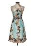 BCBGMAXAZRIA Print Teal Cocktail Dress Size XS - photo 2