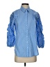 Chico's Blue 3/4 Sleeve Button-Down Shirt Size Sm (0.5) - photo 1