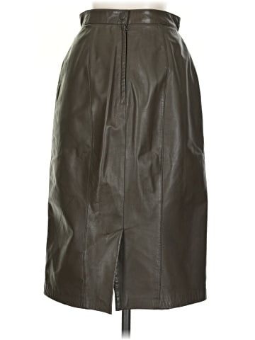 Evan Davies Faux Leather Skirt (view 2)