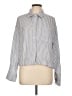 Thread & Supply 100% Cotton Stripes Gray Long Sleeve Button-Down Shirt Size L - photo 1