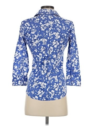 New York & Company 3/4 Sleeve Button-Down Shirt (view 2)