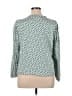 Boden 100% Cotton Print Green 3/4 Sleeve Blouse Size 16 - 18 - photo 2