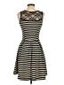 Le Lis Stripes Black Casual Dress Size S - photo 2