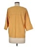 Wrap Yellow 3/4 Sleeve Top Size 8 - photo 2