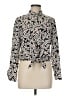Anne Klein 100% Polyester Floral Black Long Sleeve Blouse Size M (petite) - photo 1
