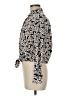 Anne Klein 100% Polyester Floral Black Long Sleeve Blouse Size M (petite) - photo 5