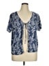 Laura Ashley Blue Short Sleeve Blouse Size XL - photo 1