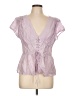 Future Collective Purple Short Sleeve Blouse Size L - photo 1