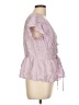 Future Collective Purple Short Sleeve Blouse Size L - photo 4